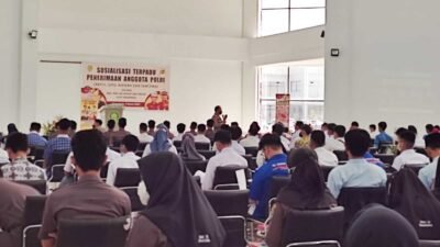 Kegiatan sosialisasi penerimaan Polri yang diikuti ratusan pelajar di Samarinda. (nalarnews.id)