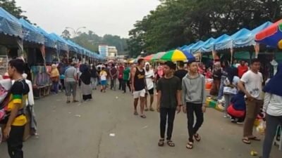 Tempat wisata kuliner di Komplek Stadion Madya Sempaja sebelum pandemi. (Istimewa)
