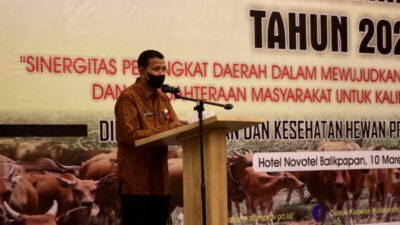 Kepala DKPH Kaltim Munawwar dalam kegiatan forum perangkat daerah DPKH Kaltim 2022. (Dok Pemprov Kaltim)