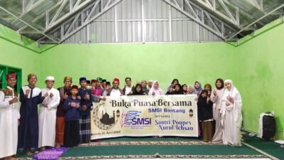 Berbagi Kebahagiaan, SMSI Bontang Buka Bersama dengan Santri Ponpes Nurul Ichsan