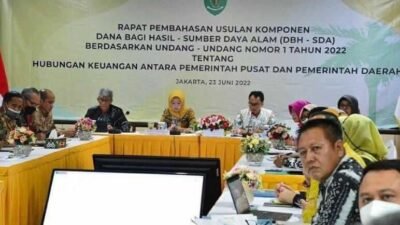 Kepala Bapenda Kaltim Ismiati saat menghadiri rapat pembahasan usulan penambahan DBH. (Dok Bapenda Kaltim)