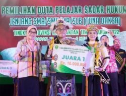 Duta Pelajar Sadar Hukum Kaltim Diharapkan Bisa Jadi Contoh di Sekolahnya
