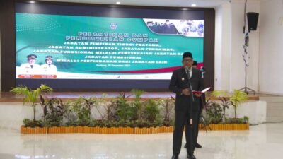 Wali Kota Bontang Basri Rase dan Wakil Wali Kota Bontang Najirah, kembali melakukan mutasi pejabat di lingkungan Pemkot Bontang. (ist)