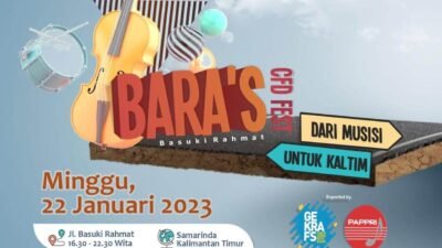 Bara’s CFD Festival pertama kali digelar pada pekan ini, 21-22 Januari 2023. Sebagai momentum merayakan Hari Ulang Tahun (HUT) ke 66 Pemerintah Provinsi Kaltim. (ist)