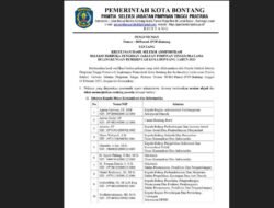 Pengumuman Seleksi Administrasi Jabatan Pimpinan Tinggi Pratama Pemkot Bontang