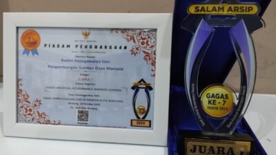 Tiga Tahun Berturut Juarai GAGAS, Begini Kiat BKPSDM Bontang Naikkan Nilai Audit Kearsipan